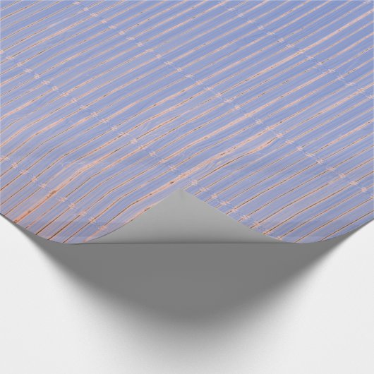 BLAUW EN PINK FADED STRIPES GIFT WRAPPING PAPIER (Hoek)