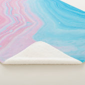 BLAUW EN PINK PAINTING SHERPA DEKEN (3/4)