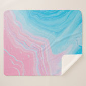 BLAUW EN PINK PAINTING SHERPA DEKEN (Voorkant (horizontaal))