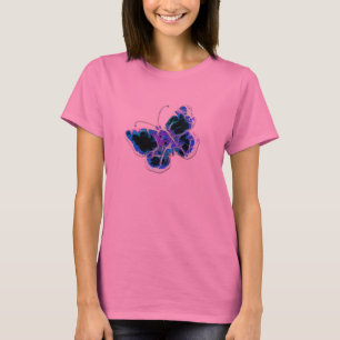 BLAUW- EN PINKBUTTERFLES T-Shirt
