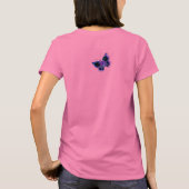 BLAUW- EN PINKBUTTERFLES T-Shirt (Achterkant)