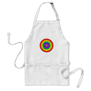 Blauw en regenboog standaard schort