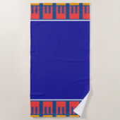 Blauw en rode gele handdoek (Voorkant)