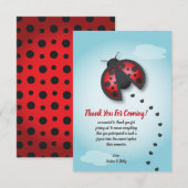 Blauw en rode hemel weinig luiaard is onderweg bedankkaart (Voorkant / Achterkant)