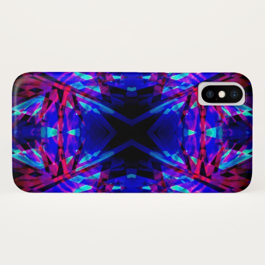 Blauw- en rode kaleidoscoop Case-Mate iPhone case (Achterkant (horizontaal))