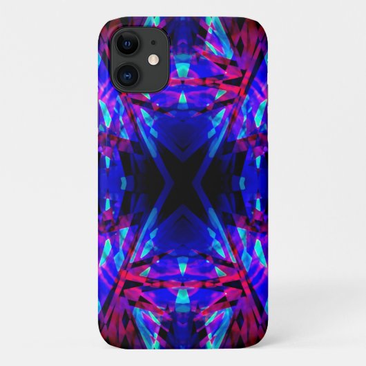 Blauw- en rode kaleidoscoop Case-Mate iPhone case (Achterkant)