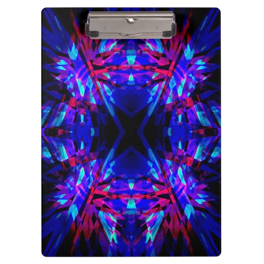 Blauw- en rode kaleidoscoop klembord (Voorkant)
