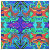 BLAUW- EN RODE KLEUREN STOF (Swatch)
