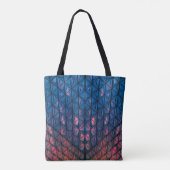 BLAUW- EN RODE KUSTBOUW TOTE BAG (Achterkant)