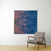 BLAUW- EN RODE KUSTBOUW WANDKLEED (In Situ (horizontaal))