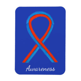 Blauw- en rode lint aangepaste kunstnetten magneet
