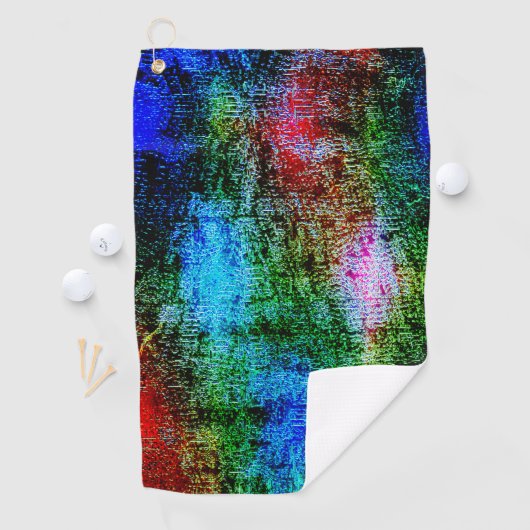 Blauw en rode oude verf met groene slijm golfhanddoek (Insitu)