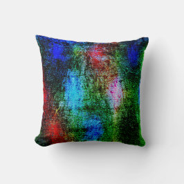 Blauw en rode oude verf met groene slijm kussen