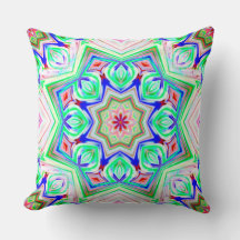 Blauw en rode tinten met acht punten sterren kalei