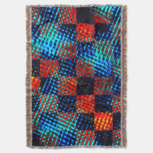 Blauw en rode vlecht, gekleurd van vals vuil deken (Voorkant Verticaal)