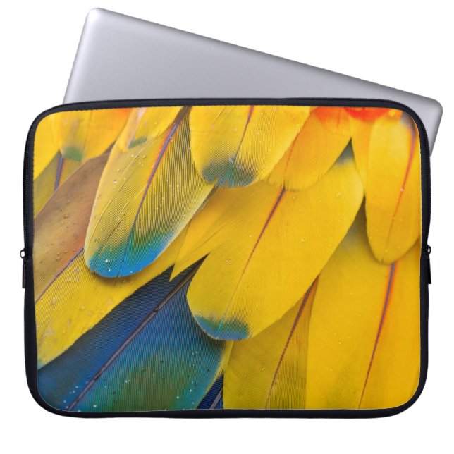 BLAUW EN RODE VOGELS VAN PARADISE LAPTOP SLEEVE (Voorkant)
