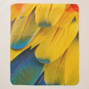 BLAUW EN RODE VOGELS VAN PARADISE SHERPA DEKEN