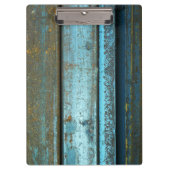 Blauw en roestruw geweerd rusted metal klembord (Voorkant)