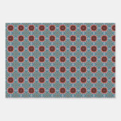 Blauw en rood Abstract omhullpapier Inpakpapier Vel (Voorkant 3)