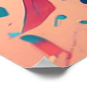 Blauw en Rood Anime Superheld Jongen Poster (Hoek)