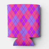 Blauw en Rood Argyle Blikjeskoeler (Achterkant)