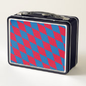 Blauw en Rood Bavaria Diamond Flag Patroon (Achterkant)