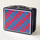 Blauw en Rood Bavaria Diamond Flag Patroon (Voorkant)