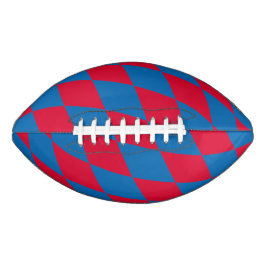 Blauw en Rood Bavaria Diamond Flag Patroon American Football