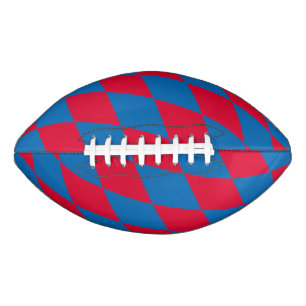 Blauw en Rood Bavaria Diamond Flag Patroon American Football