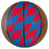 Blauw en Rood Bavaria Diamond Flag Patroon Basketbal (Verticaal)