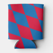Blauw en Rood Bavaria Diamond Flag Patroon Blikjeskoeler (Voorkant)