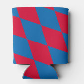 Blauw en Rood Bavaria Diamond Flag Patroon Blikjeskoeler (Achterkant)