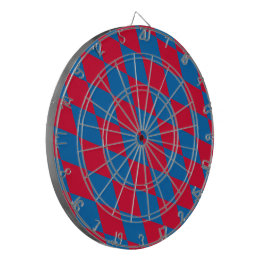Blauw en Rood Bavaria Diamond Flag Patroon Dartbord