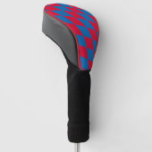 Blauw en Rood Bavaria Diamond Flag Patroon Golfheadcover (Schuin)