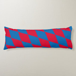 Blauw en Rood Bavaria Diamond Flag Patroon Lichaamskussen