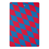 Blauw en Rood Bavaria Diamond Flag Patroon Mini Klembord (Achterkant)