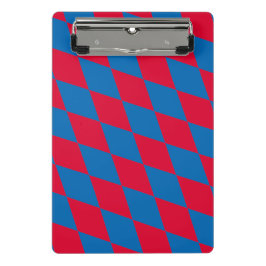 Blauw en Rood Bavaria Diamond Flag Patroon Mini Klembord
