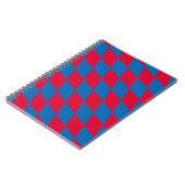 Blauw en Rood Bavaria Diamond Flag Patroon Notitieboek (Linkerzijde)
