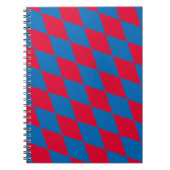 Blauw en Rood Bavaria Diamond Flag Patroon Notitieboek (Voorkant)