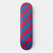Blauw en Rood Bavaria Diamond Flag Patroon Persoonlijk Skateboard (Voorkant)
