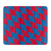 Blauw en Rood Bavaria Diamond Flag Patroon Snijplank (Voorkant)