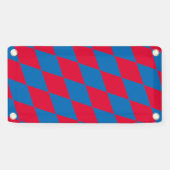Blauw en Rood Bavaria Diamond Flag Patroon Spandoek (Horizontaal)