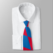 Blauw en Rood Bavaria Diamond Flag Patroon Stropdas (Gebonden)