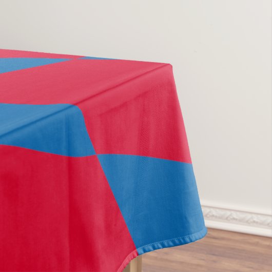 Blauw en Rood Bavaria Diamond Flag Patroon Tafelkleed (Voorbeeld)