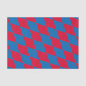 Blauw en Rood Bavaria Diamond Flag Patroon Tissuepapier (Voorkant)