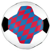 Blauw en Rood Bavaria Diamond Flag Patroon Voetbal (Gedraaid)