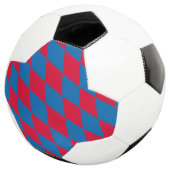 Blauw en Rood Bavaria Diamond Flag Patroon Voetbal (Drie kwart)