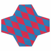 Blauw en Rood Bavaria Diamond Flag Patroon Voetbal (Enkel)