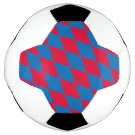 Blauw en Rood Bavaria Diamond Flag Patroon Voetbal