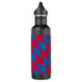 Blauw en Rood Bavaria Diamond Flag Patroon Waterfles (Links)